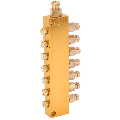 Industrial Brass Heavy Duty Oil Distributor With Adjustable Lubrication System And Divider Valve For Precise Flow Control In CNC Machines
