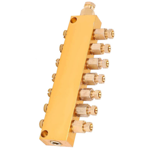 Industrial Brass Heavy Duty Oil Distributor With Adjustable Lubrication System And Divider Valve For Precise Flow Control