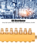 Industrial Brass Heavy Duty Oil Distributor With Adjustable Lubrication System And Divider Valve for CNC Machines, 1 In 7 Out