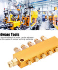 Adjustable Brass Oil Distributor With Regulating Valve For CNC Machining Centers And Production Lines in industrial setting