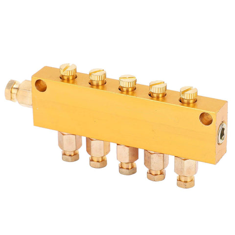 Oil Distributor Adjustable Brass Lubrication System Piston Separator Valve for CNC Machining Centers
