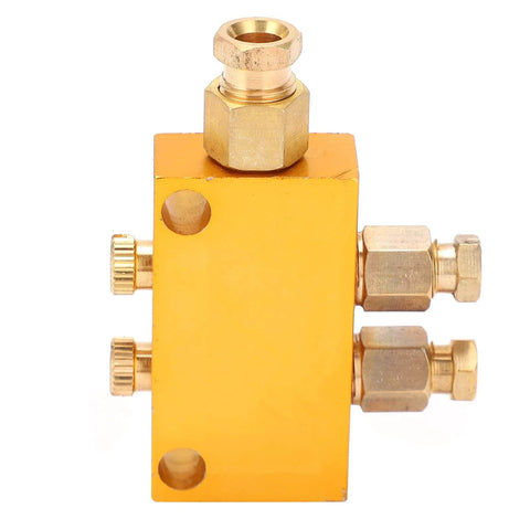 Rugged Brass Oil Distributor Valve For CNC Machines And Production Lines, TK Type Adjustable Lubrication System, side view