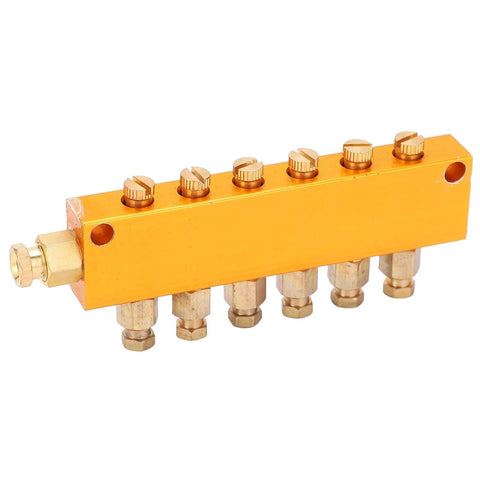 Adjustable Oil Distribution Manifold Block Brass Valve For Automatic Lubrication Pump Centralized System in brass with multiple outputs