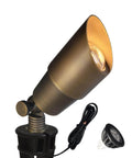 Warm White Die Cast Brass Outdoor Spotlight For Landscape Lighting 12V Low Voltage MR16 LED Bulb 2700K 450LM CRI 85 Plus 5W Directional Garden Patio Up Light COLOER 101B close-up