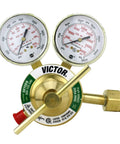 Beefed-Up Heavy Duty Oxygen Regulator 350-125-540 CGA-540 Full Brass Construction with dual gauges for precise flow control by Victor.