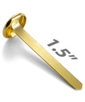 Round Head Brass Fasteners For Paper That Pierce Multiple Sheets No Punch Needed Secure With Bent Over Tines Durable Office Staples Officemate 99816