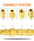 Brass Pipe Fitting Kit 26 Piece With Hex Bushing Reducer Adapter Hex Nipple And 90 Degree Street Elbow Barstock Durable Corrosion Resistant