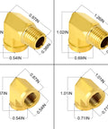 Brass Pipe Fitting Kit 26 Piece With Hex Bushing Reducer Adapter Hex Nipple And 90 Degree Street Elbow details