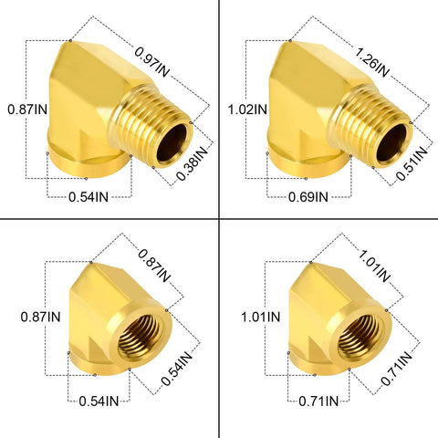Brass Pipe Fitting Kit 26 Piece With Hex Bushing Reducer Adapter Hex Nipple And 90 Degree Street Elbow details