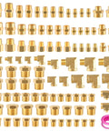 Brass Pipe Fittings Kit 98Pcs Value Pack With NPT Adapters Reducers Hex Nipples Bushings Plugs for DIY Plumbing