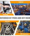 Industrial and plumbing applications for Brass Pipe Fittings Kit 98Pcs Value Pack With NPT Adapters Reducers