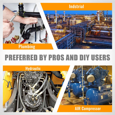 Industrial and plumbing applications for Brass Pipe Fittings Kit 98Pcs Value Pack With NPT Adapters Reducers