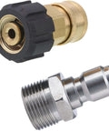 Pressure Washer Adapter Three Eighth Inch Quick Connect Kit M22 14mm To M22 Fitting For 5000 PSI High Pressure Cleaners