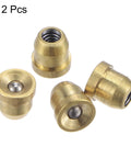 Set of 12 Brass Push Button Flange Oil Cup 4mm Ball Oiler Drip Type with Durable Brass Cap for Mechanical Joints and Hobby Machines