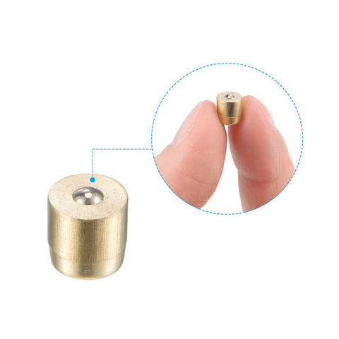 Brass Push Button Oil Cup for Lubrication Systems Ball Oiler 6x6mm with close-up view of mechanism and size reference