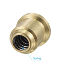 Brass Push Button Flange Oil Cup 8mm Ball Oiler Set, showing inner spring for continuous drip lubrication, mechanical joints use.