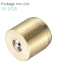 Brass Push Button Oil Cup With 8x8mm Male Thread Brass Ball Oiler Nipple, set of 10, shown from side view with durable cap design.