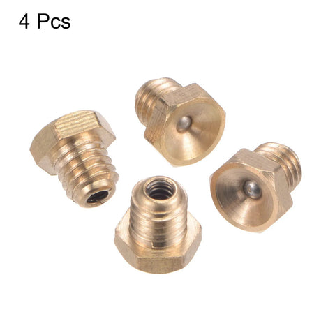 Push Button Oil Cup For Lubrication System M6x1 Thread Brass Cap And Durable Build With 8mm Diameter And 9mm Total Height 4Pcs Set