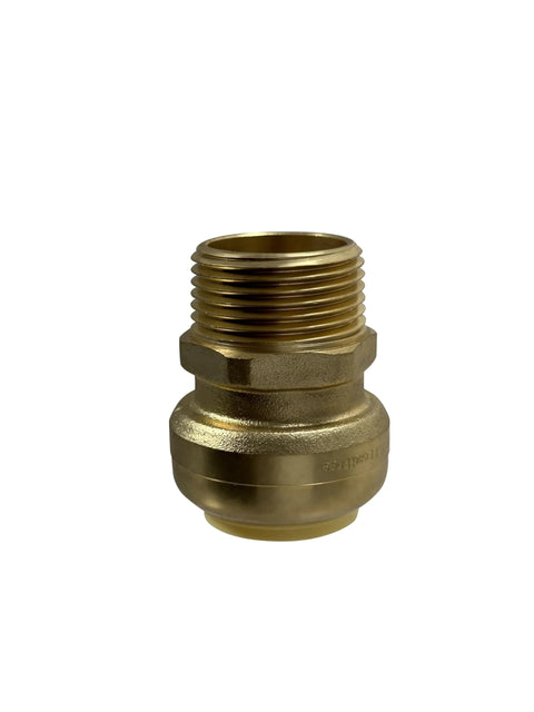 Xfitting Push Fit 1 Inch To 1 Inch Male NPT Adapter Brass Body For Copper CPVC And PEX Piping Quick Connect Fitting