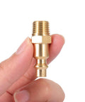Heavy Duty Brass Quarter Inch NPT Male Industrial Air Hose Quick Connect Adapter Kit With Air Couplers And Plugs Ten Piece Set
