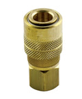M-Style Quick Connect Air Coupler One Quarter Inch NPT Female Brass, Kwik-Change Interchangeable With Most Brands, MIL-C-4109 Compliant