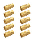 10 pack of 1/4-Inch Quick Connect Fittings Set For Air Compressors - Brass Air Coupler, Pro Grade, with Knurled Sleeve and Anti-Disconnect Guard.