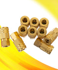 1/4-Inch Quick Connect Fittings Set For Air Compressors - Brass Air Coupler, 10 Pack, visible knurled sleeves