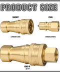 Six Pack One Quarter Inch Quick Disconnect Coupler Valves for Carpet Cleaning Wands and Truck Mounts, Brass Quick Coupler Set