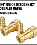 Six Pack One Quarter Inch Quick Disconnect Coupler Valves for Carpet Cleaning Wands and Truck Mounts, Brass Quick Coupler Set