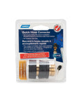 Brass Quick Hose Connect With Auto Shutoff When Disconnected For Garden Hoses, Durable Solid Brass, in retail packaging