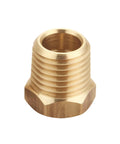 Beefy Brass Reducer Hex Bushing Set One Quarter NPT Male To One Eighth NPT Female Threads
