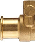 Side view of Procon 102A140F11PA Brass Rotary Vane Pump, 3/8" NPTF, 154 GPH, showing brass material and compact design.