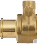 Side view of Procon 114B240F11BA Brass Rotary Vane Pump, 1/2" NPTF, 260 GPH showcasing brass construction and ports