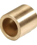 Close-up of brass oilless sleeve bearing from Set Of 10 Oilless Brass Sleeve Bearings Self Lubricating Bushing One Quarter Inch Bore 6mm Outer Diameter 10mm Length For Smooth Low Friction Operation High Wear Resistance Durable Hardware Component