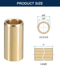 Cast Brass Sleeve Bearing With One Half Inch Bore And Five Eighths Inch Outer Diameter And Five Eighths Inch Length Self Lubricating Bushing