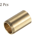 Flanged Sleeve Bearing One Half Inch By Five Eighths Inch By One Inch Brass Alloy Oilless Bushing for Equipment and Machinery Gold Finish Two Pack