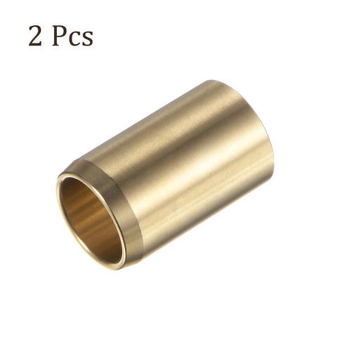 Flanged Sleeve Bearing One Half Inch By Five Eighths Inch By One Inch Brass Alloy Oilless Bushing for Equipment and Machinery Gold Finish Two Pack