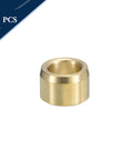 Single cast brass sleeve bearing with 1/4 inch bore, 3/8 inch OD, 1/4 inch length self lubricating plain shaft bushing