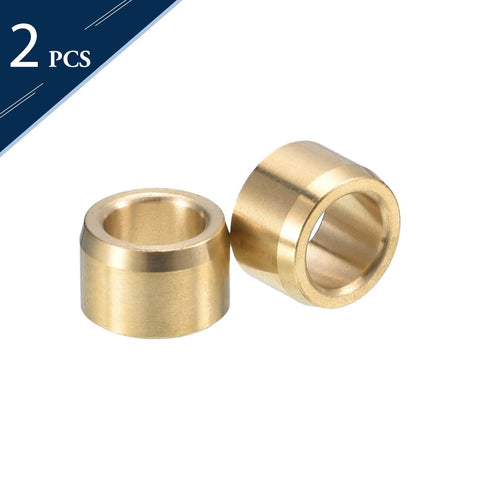 Cast Brass Sleeve Bearing One Quarter Inch Bore Three Eighths Inch Outer Diameter One Quarter Inch Length Self Lubricating 2 Pack