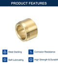 Cast Brass Sleeve Bearing One Quarter Inch Bore Three Eighths Inch Outer Diameter One Quarter Inch Length Self Lubricating Plain Shaft Bushing Two Pack