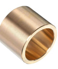 Close-up of a Sleeve Bearing Brass Bushing Oilless Self Lubricating with one inch bore, used in precision machinery and robotic applications.