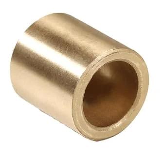 Single brass bushing from Set Of 10 Oilless Brass Sleeve Bearings Self Lubricating Bushing One Quarter Inch Bore 6mm Outer Diameter 10mm Length.