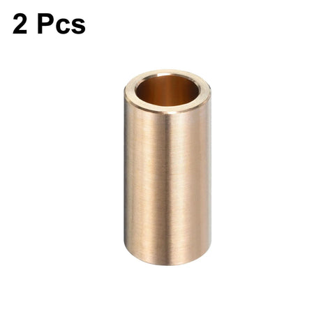 Brass Sleeve Bearings 10mm Bore 14mm OD 30mm Length Self Lubricating Bushing 2 Pack Cast Brass Plain Bearing