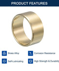 Brass Sleeve Bearing Two Inch Bore Two And One Quarter Inch Outer Diameter Two Inch Length Self Lubricating Cast Brass Bushing