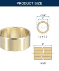Diagram and dimensions of Brass Sleeve Bearing Two Inch Bore Two And One Quarter Inch Outer Diameter Two Inch Length Self Lubricating Cast Brass Bushing.