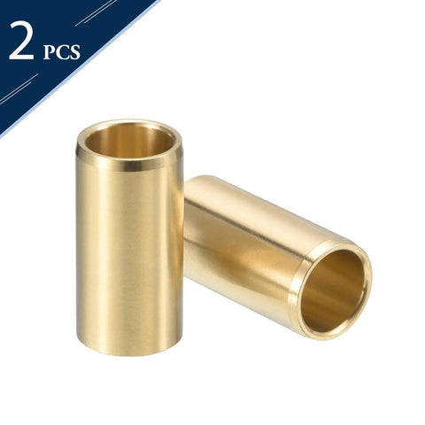Self Lubricating Cast Brass Sleeve Bearing One Half Inch Bore Five Eighths Inch Outer Diameter One And A Quarter Inch Long Plain Shaft Bushing Two Pack for durable wear resistance and smooth motion, shown in a set of two.