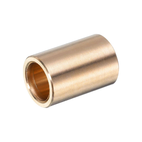 Single brass sleeve bearing from Set Of Four Self Lubricating Brass Sleeve Bearings Three Eighths Inch Bore One Half Inch Outer Diameter Three Quarters Inch Length Brass Bushing For Low Friction Linear Motion Applications
