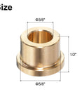 Flange Sleeve Bearings Set Heavy Duty Three Eighths Inch Bore By Five Eighths Inch Outer Diameter One Half Inch Length With Three Quarters Inch Flange Diameter Self Lubricating Brass Bushing Two Pack For Linear Guides And Machinery
