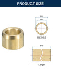 Cast Brass Sleeve Bearing One Quarter Inch Bore Three Eighths Inch Outer Diameter One Quarter Inch Length diagram and dimensions