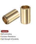 Two Pack Sleeve Bearings With Half Inch Bore Five Eighths Inch Outer Diameter And One Inch Length Wrapped Oilless Brass Alloy Bushings